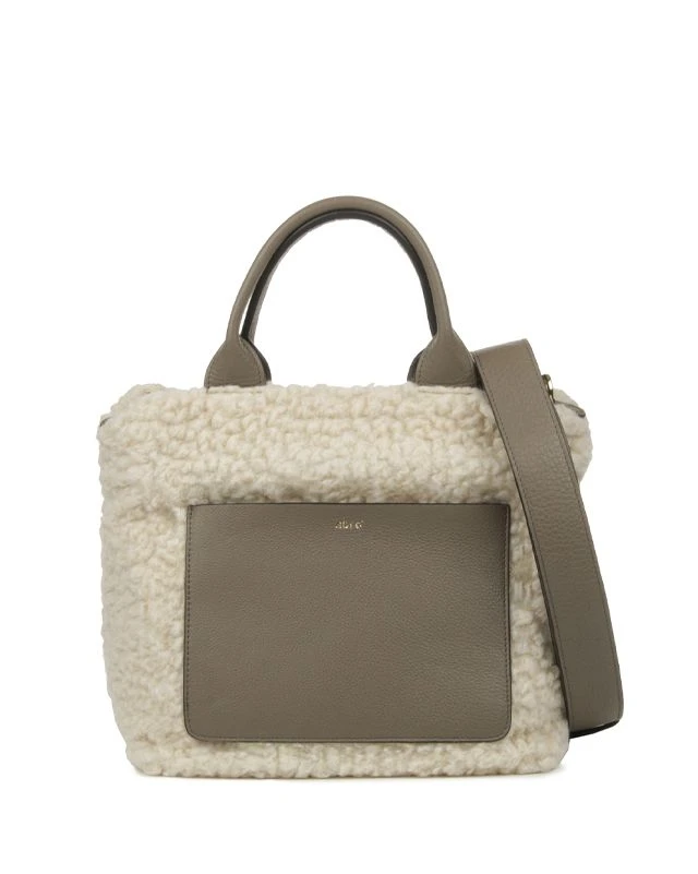 Abro RAQUEL FAUX SHEARLING SMALL SHOPPER 3 Abro RAQUEL FAUX SHEARLING SMALL SHOPPER