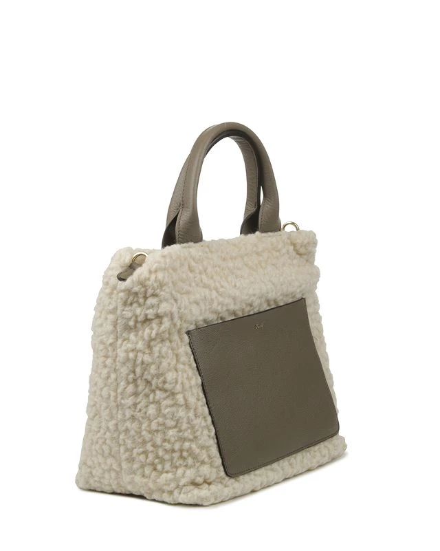 Abro RAQUEL FAUX SHEARLING SMALL SHOPPER 4 Abro RAQUEL FAUX SHEARLING SMALL SHOPPER - Image 2